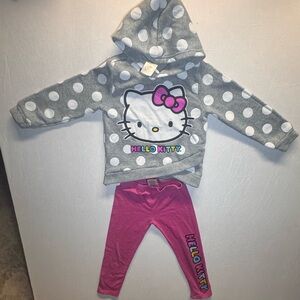 Hello Kitty Gray and Pink Kids Matching Set